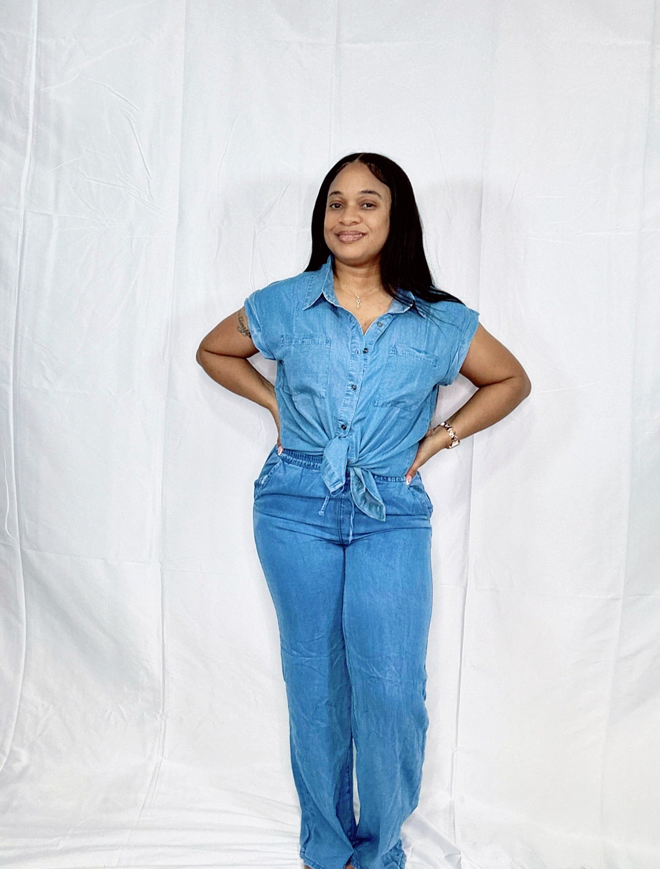 Denim Casual Set