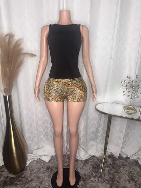 Animal Print Short Set