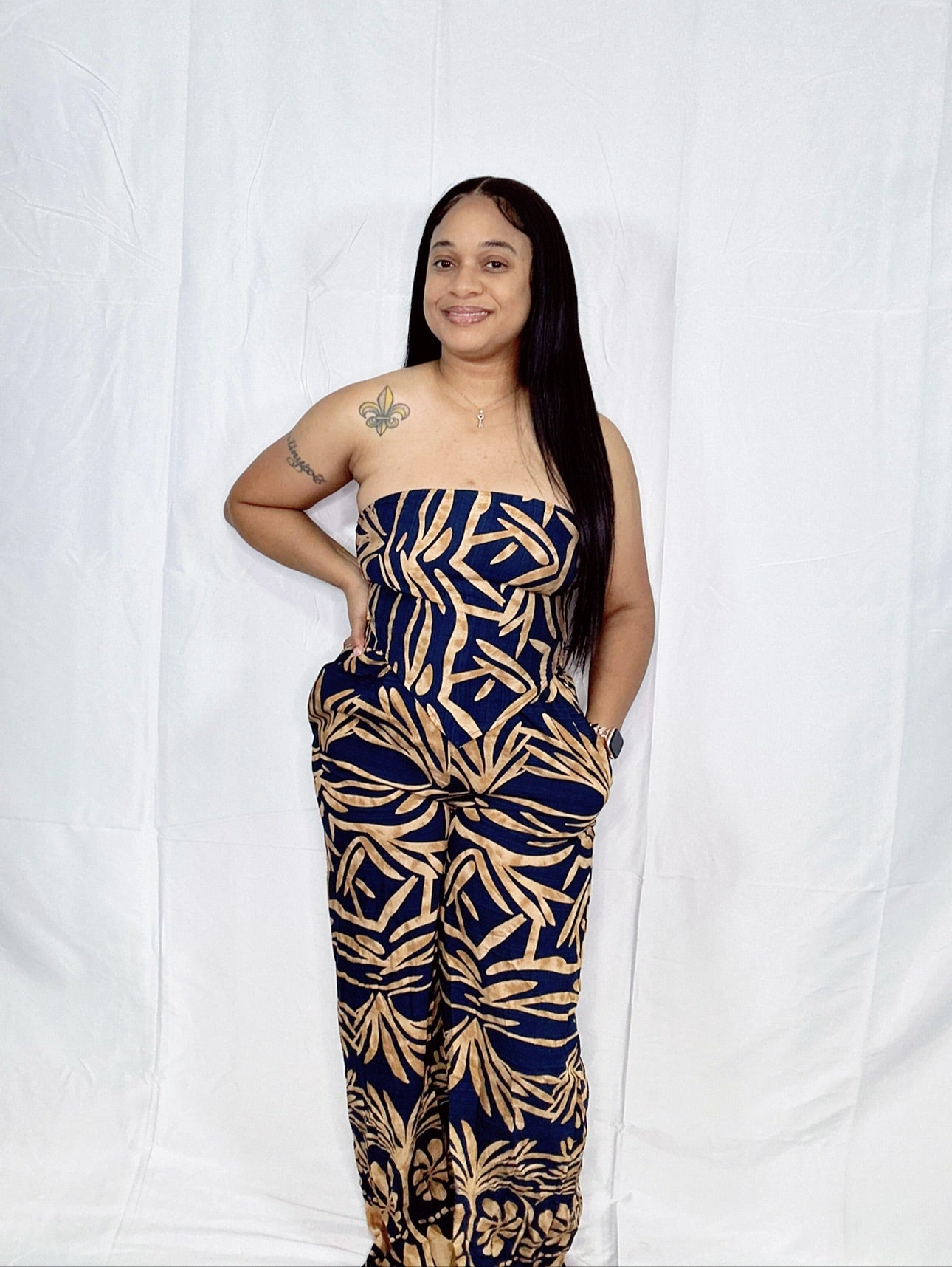 Classy Tube Top Set (Navy)