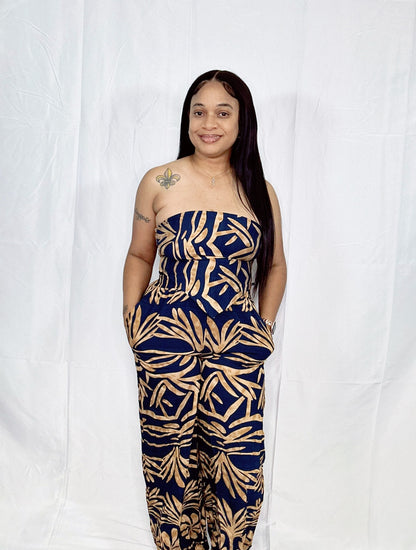Classy Tube Top Set (Navy)
